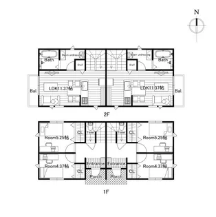2LDKの間取り画像