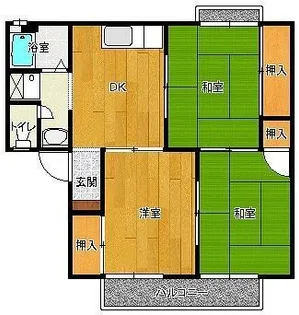 台新パレス【1階】の間取り