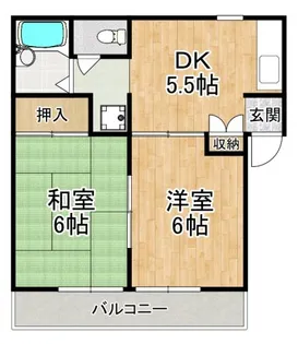 ナイティ池尻【2階】の間取り