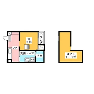 シャローム光【2階】の間取り