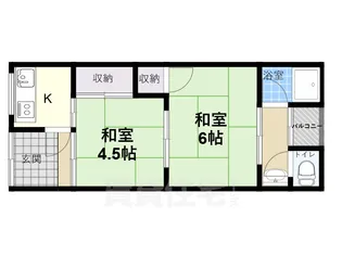 遠里小野3丁目文化【1階】の間取り