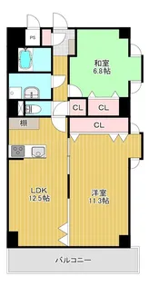 カーサ万代【4階】の間取り