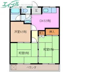 ニューハイツダイソウ【2階】の間取り