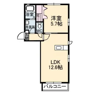 ラ・パルテール関 参番館【2階】の間取り