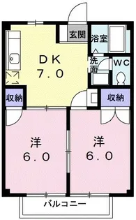 ヴィラコート西中田【2階】の間取り