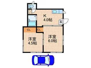 戸井ハイツ【1階】の間取り