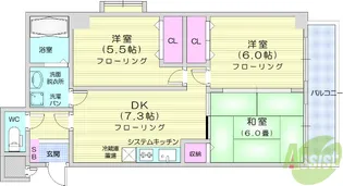グレースJUN【5階】の間取り