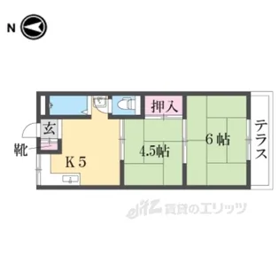 グリーンハイツ【4階】の間取り