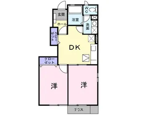 ユートピアKF【1階】の間取り