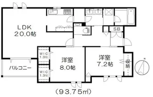 メゾン・ド・パンテュール【4階】の間取り
