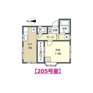 キャッスルII【2階】の間取り