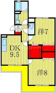 アルファタウン天王台D【3階】の間取り