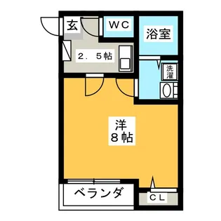 クレフラスト新城【1階】の間取り