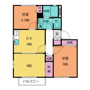 エスト山一 B棟【2階】の間取り