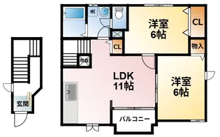 クリオM-A【2階】の間取り
