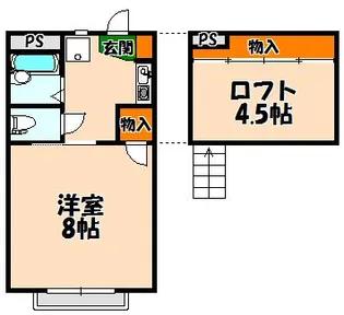 メゾントゥルヌソル【2階】の間取り