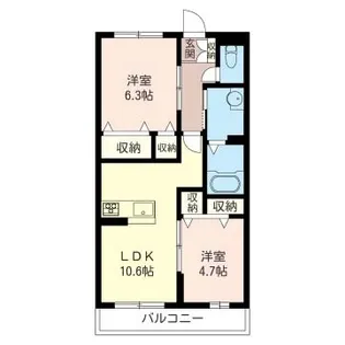 パークサイドメゾン【2階】の間取り