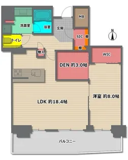 大阪ひびきの街 ザ・サンクタスタワー【46階】の間取り