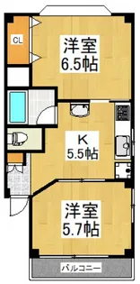 指月ハイム5【1階】の間取り
