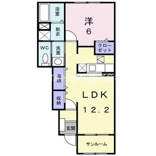 ボヌールC【1階】の間取り