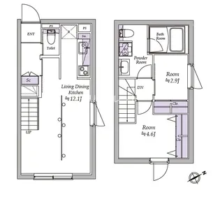 アトリオフラッツ北千住サウス【5階】の間取り