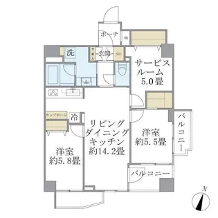 東京都杉並区堀ノ内2【マンション】の間取り