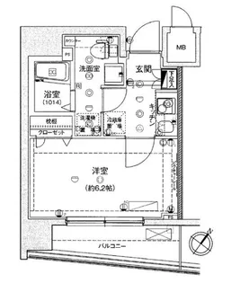 ハーモニーレジデンス東京イーストコア【3階】の間取り