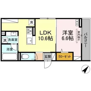 1LDKの間取り画像