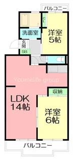 神奈川県伊勢原市伊勢原3【マンション】の間取り