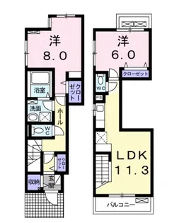 埼玉県志木市本町2【アパート】の間取り