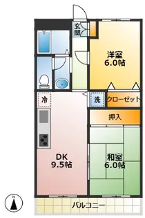 2DKの間取り画像