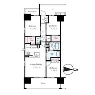 3LDKの間取り画像