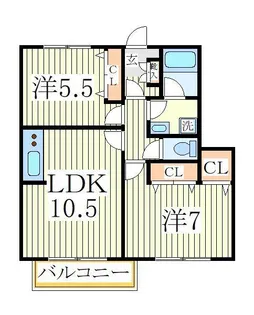 フラワーコーポVII【1階】の間取り