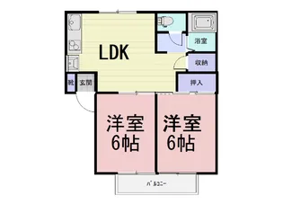岡田ハイツA【2階】の間取り