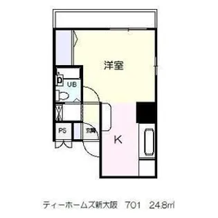 大阪府大阪市東淀川区東中島2【マンション】の間取り