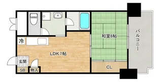 大阪府大阪市天王寺区玉造元町【マンション】の間取り
