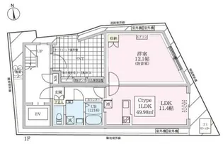 スカイラシクラス小岩【1階】の間取り