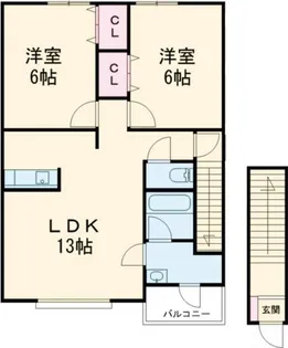 メゾン シャリテ【2階】の間取り