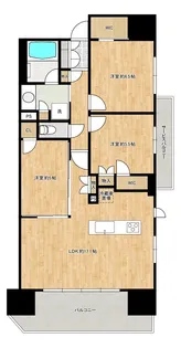 レーベン川口元郷Sta.Front【3階】の間取り