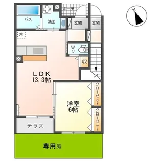 ロイヤルハイム ノア【1階】の間取り