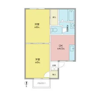 プレジール天神尾【1階】の間取り