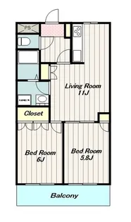 ディアメゾン・エス【4階】の間取り