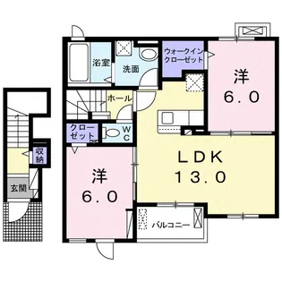 ヴィ エスターテ【2階】の間取り