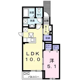 サニーベールK【1階】の間取り