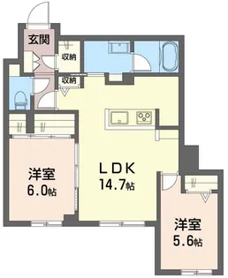 アコルデ弥勒寺 新築積水ハウスオートロックマンション!【1階】の間取り