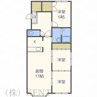 メゾンM東苗穂【3階】の間取り