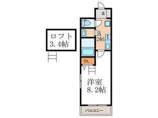 サンパティオ北白川【3階】の間取り