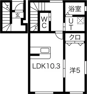 Crest尼沼C棟【2階】の間取り