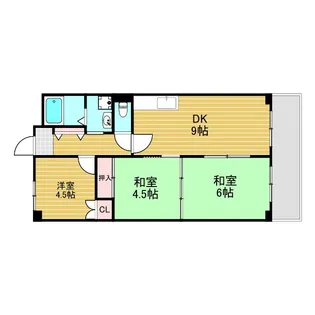 ヒシヒラリバーハイツ【3階】の間取り
