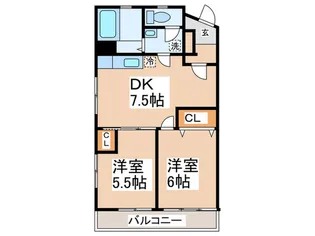 土方コーポ【2階】の間取り